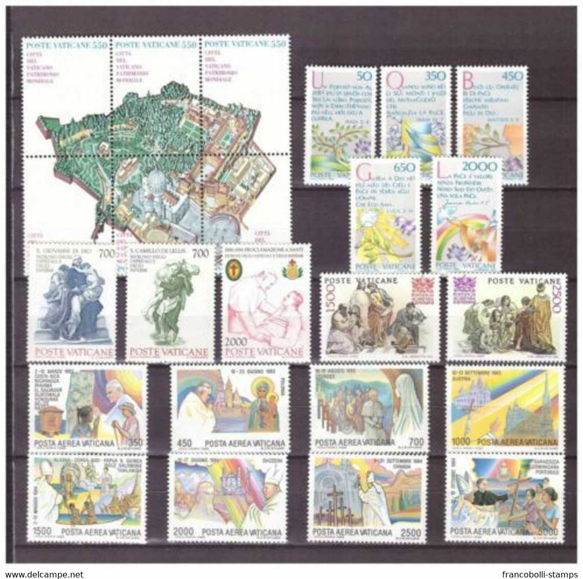S15554) VATICANO MNH** 1986 Complete Year Set 24v - Annate Complete