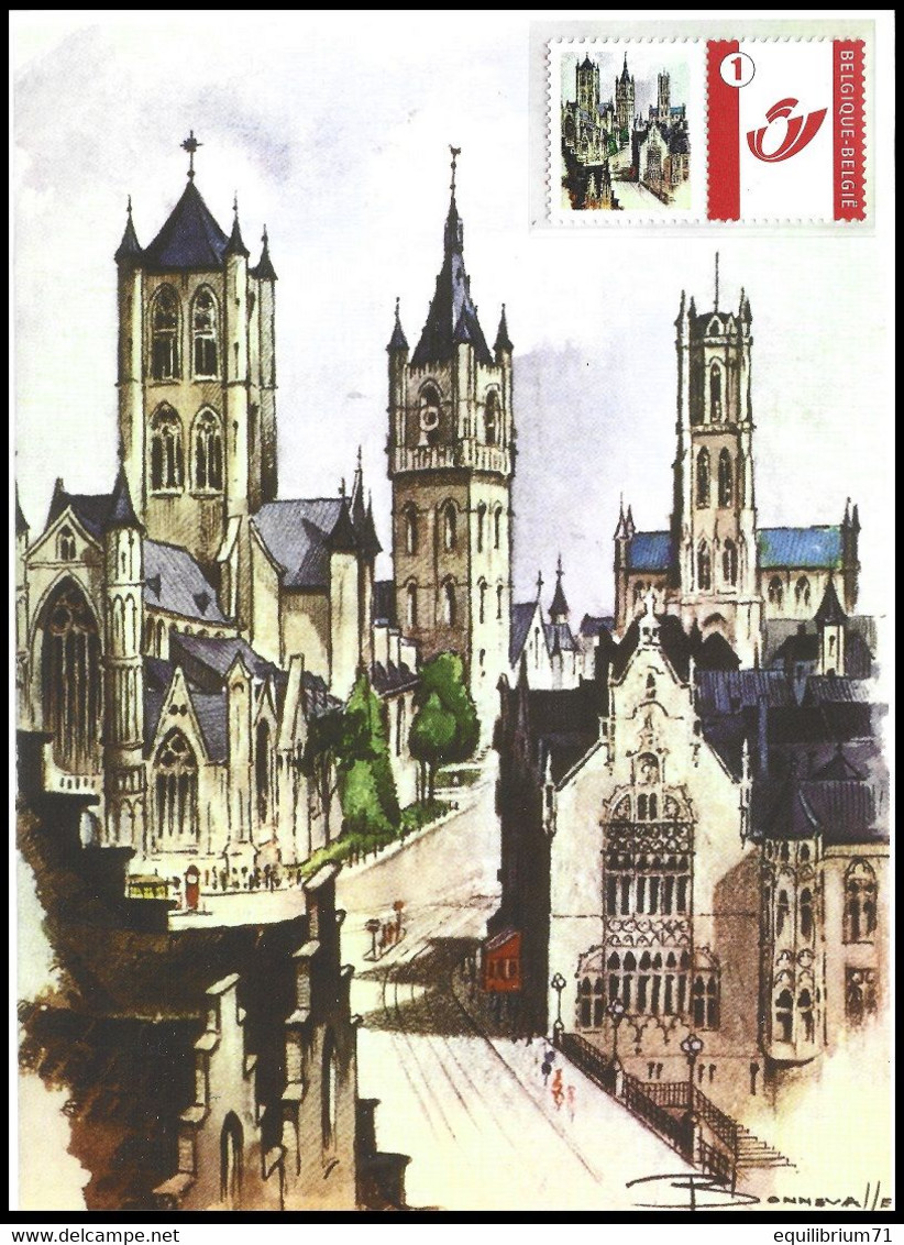 DUOSTAMP**/MY STAMP** - Cathédrale Saint-Bavon De Gand / Sint-Baafs Kathedraal Gent - A5 - Briefe U. Dokumente