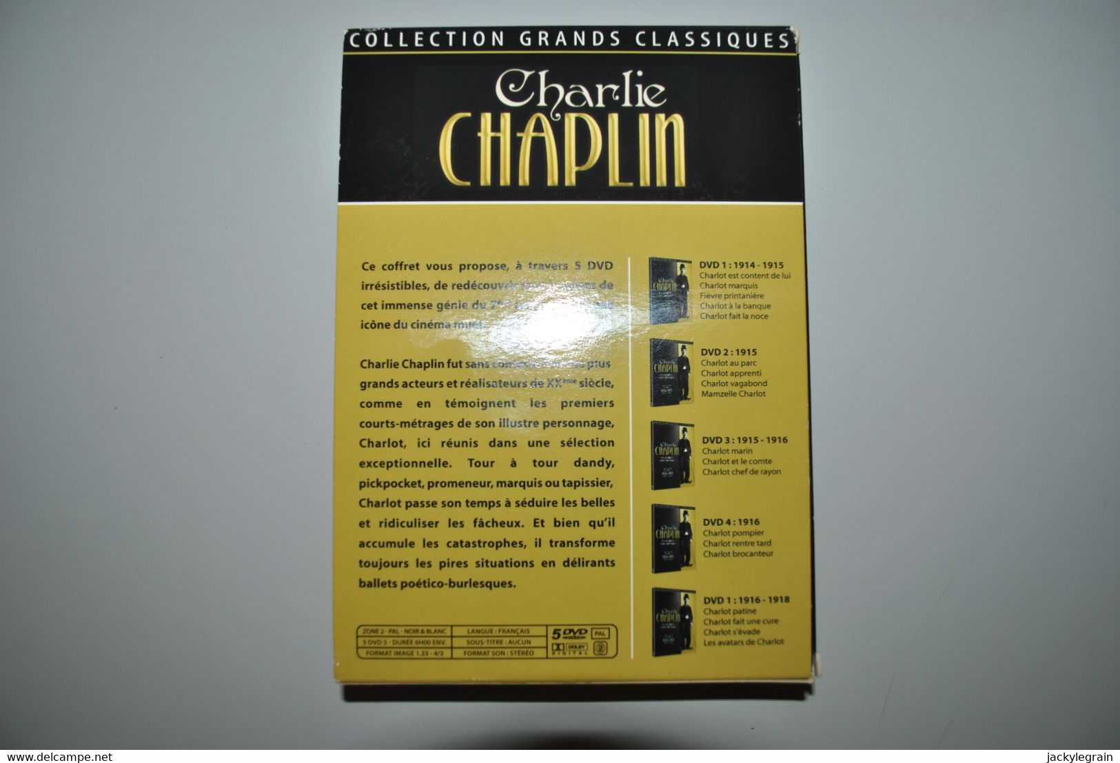 DVD Chaplin Premiers Courts Métrages Bon état Vente En Belgique Et France Uniquement Envoi Mondial Relay 5 € - Classiques