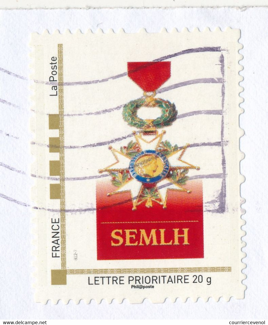 Timbre Personnalisé Prio "Légion D'Honneur" Oblit 2009 Sur Enveloppe 11cm X 22 Cm - Andere & Zonder Classificatie