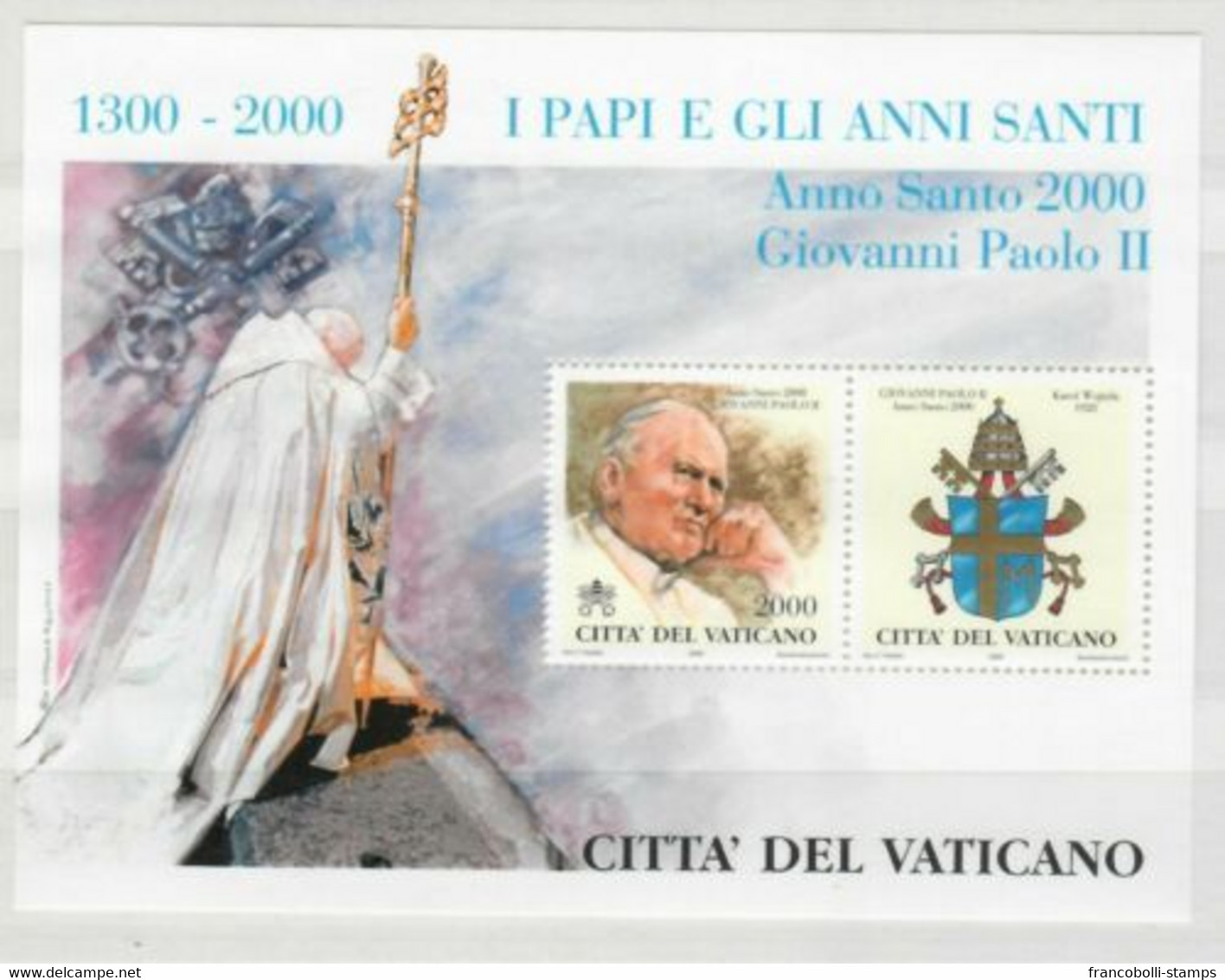 S33821 VATICANO MNH 2000 Complete YEAR SET 38v + S/s 2 Scans - Annate Complete