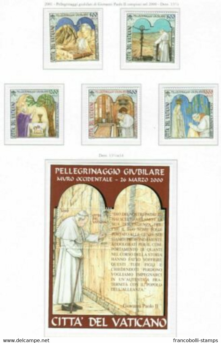 S26867) VATICANO MNH** 2001 Complete Year Set 38v + S/s + Booklet (6 Scans) - Annate Complete