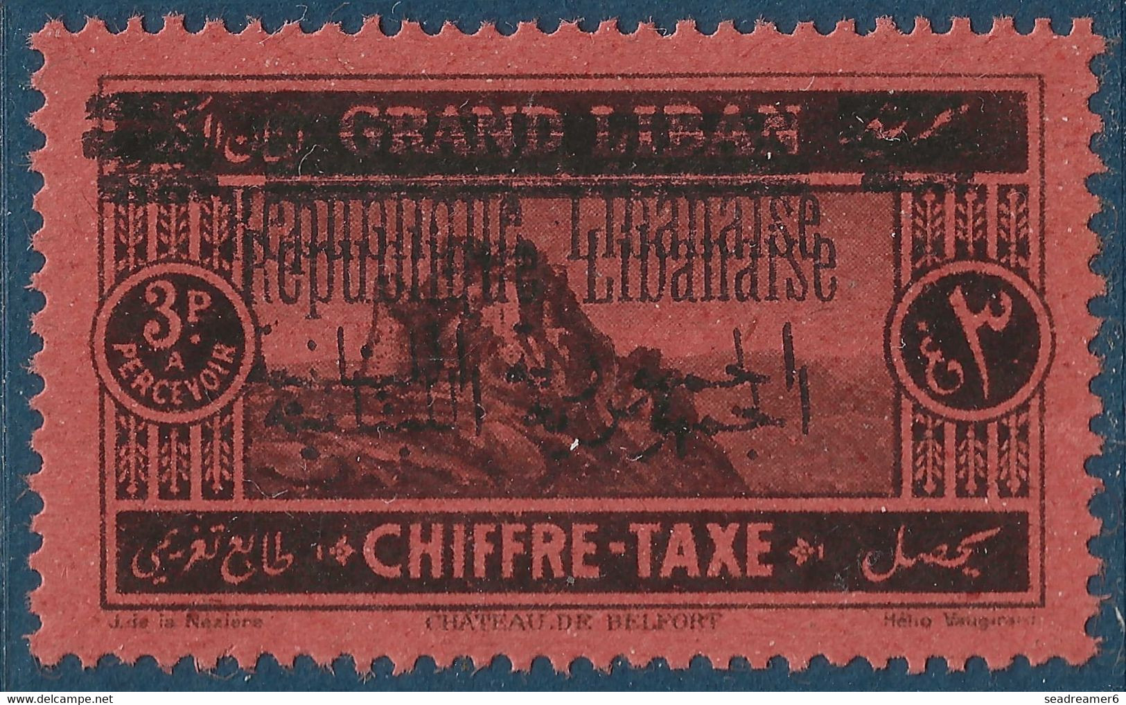 Grand LIBAN Taxe N°24** NON Signalé ...surcharge Française & Arabe Doubles TTB Signé R.CALVES - Postage Due