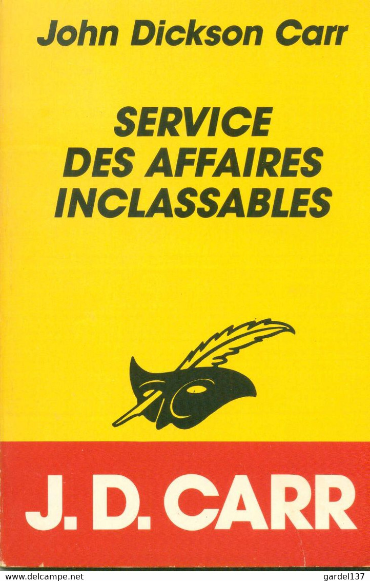 JOHN DICKSON CARR Service Des Affaires Inclassables 1940 - Le Masque