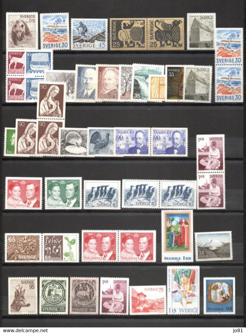 Suède Lot De 49 Timbres Neuf Sans Charnière - XX - MNH - Collections