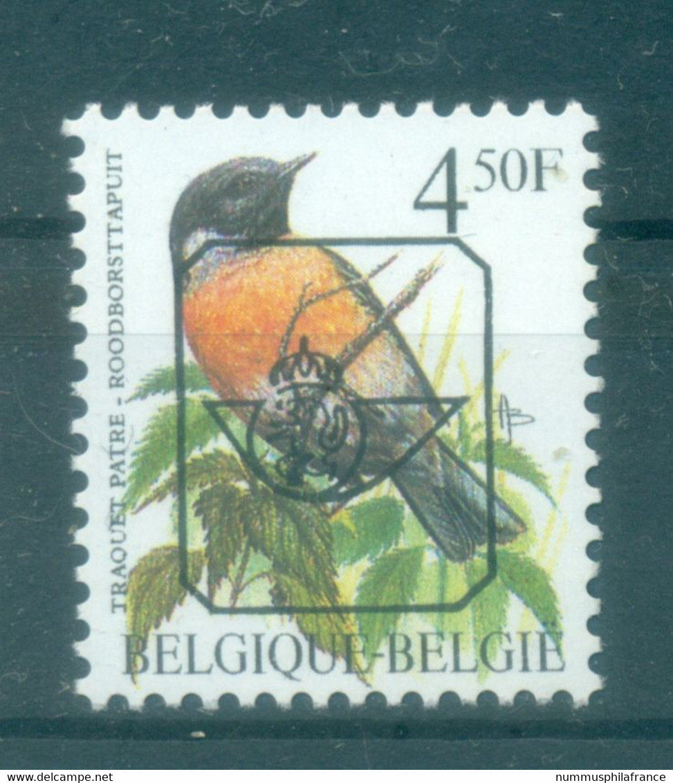 Belgique 1990 - Y & T  N. 499 Préoblitéré - Oiseaux (Michel N. 2449 Z V) - Typos 1986-96 (Oiseaux)