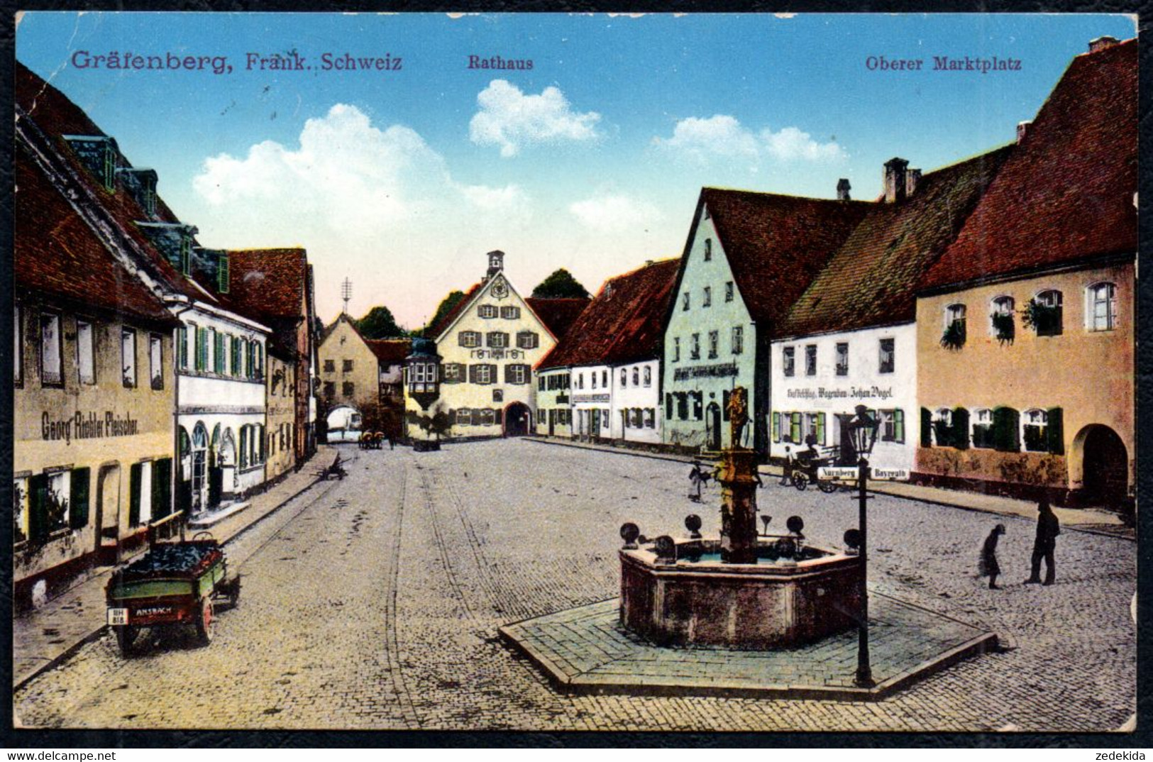 F7118 - Gräfenberg - Markt Rathaus - Brunnen - M. Ringel - Metz - Forchheim