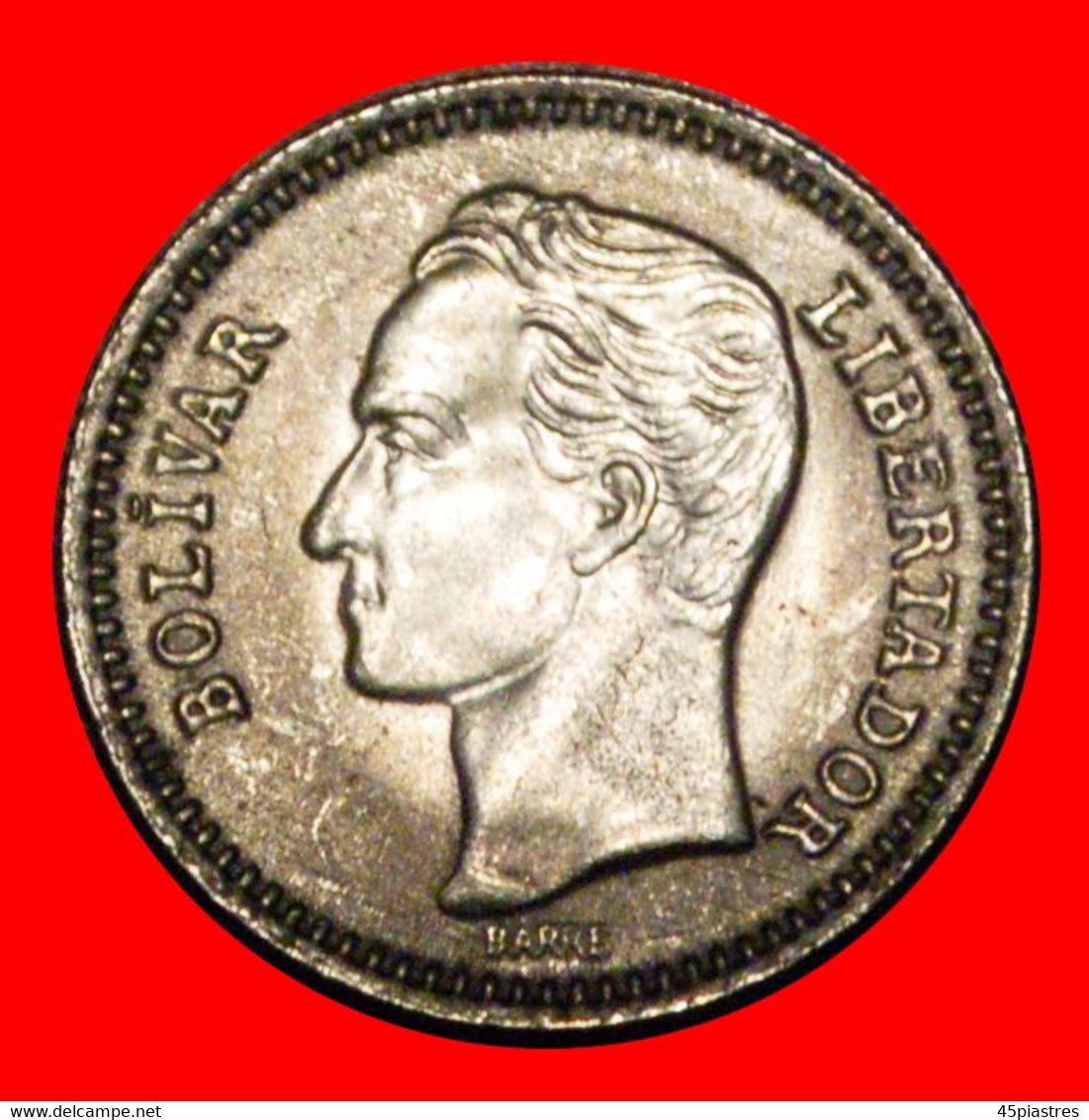 * GREAT BRITAIN: VENEZUELA ★ 25 CENTIMOS 1965 MINT LUSTRE! BOLIVAR  (1783-1830) LOW START ★ NO RESERVE! - Venezuela