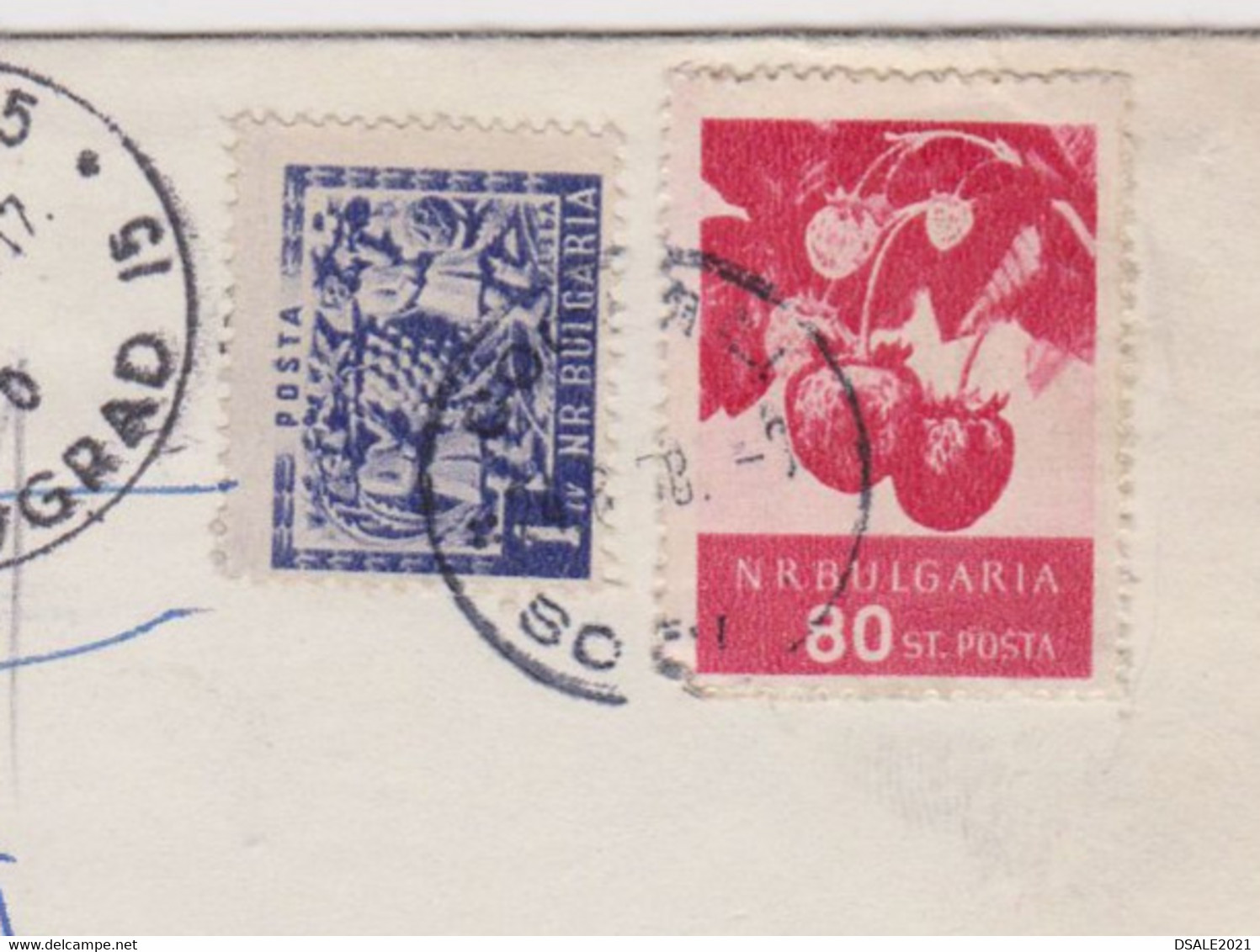 Bulgaria Bulgarie Bulgarije 1958 Registered Express Cover With Nice Topic Stamps Berries Sent Yugoslavia Return (65458) - Brieven En Documenten