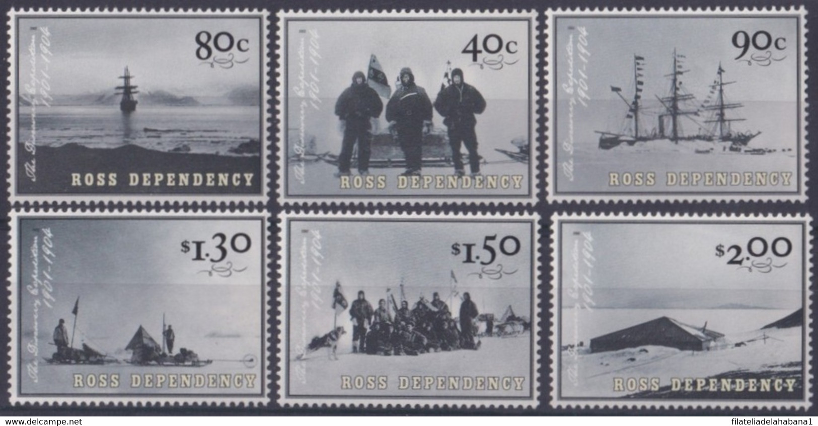 F-EX33156 ROSS POLAR ANTARCTIC 2002 MNH DISCOVERY EXPEDITION 1901-04 SHIP. - Forschungsprogramme