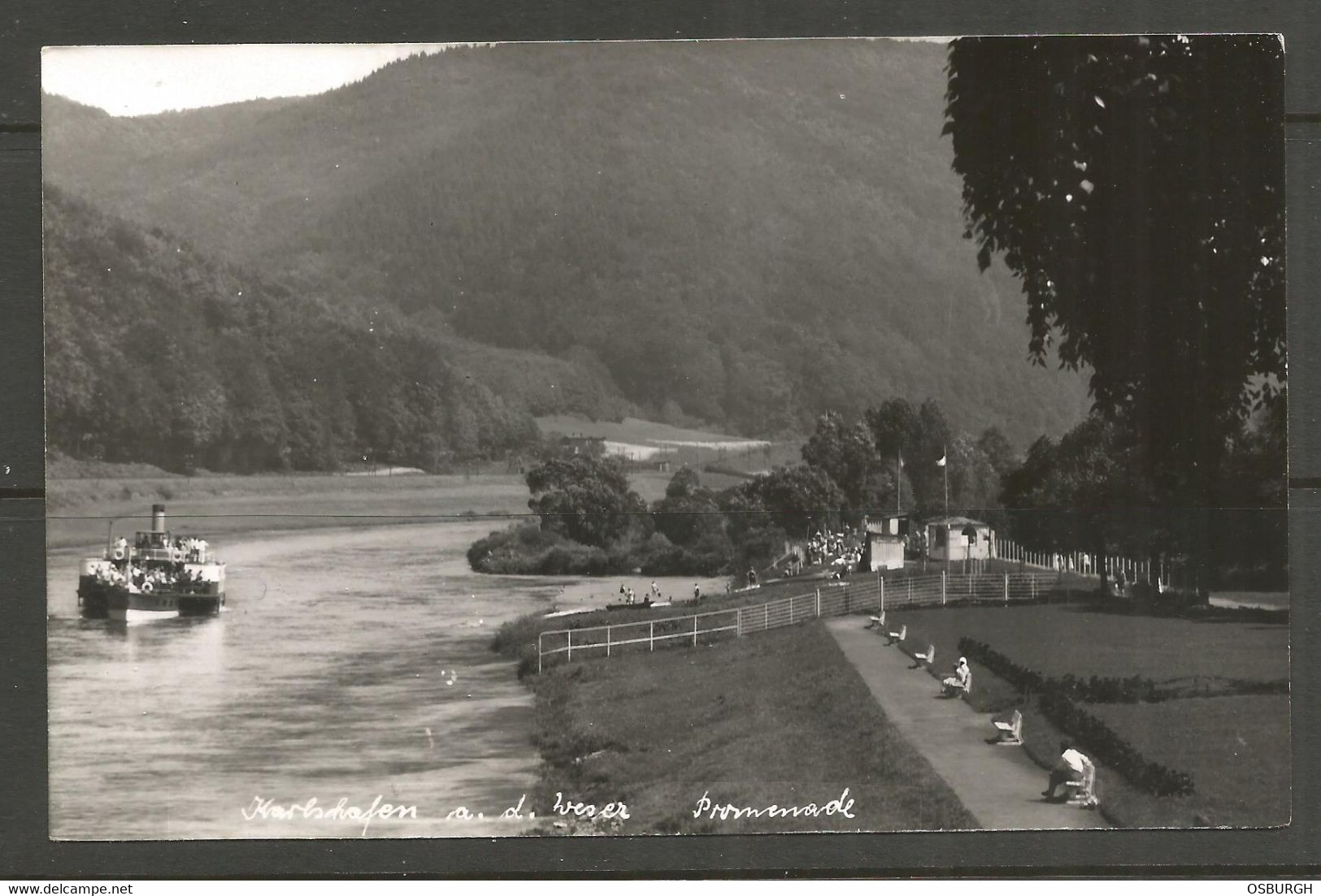 GERMANY. POSTCARD. KARLSHAFEN A.D. WESER PROMENADE - Bad Karlshafen