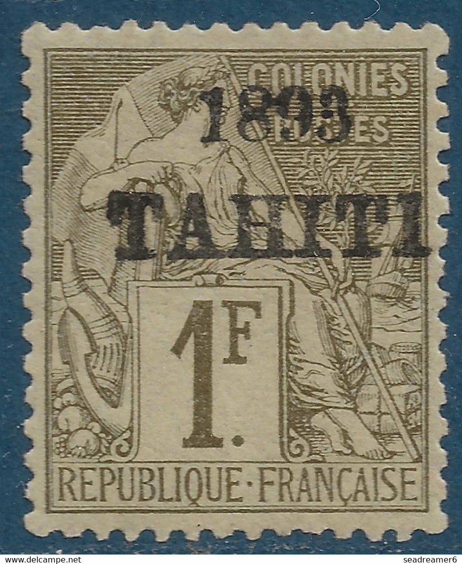 Colonies TAHITI N°30* 1fr Olive Tres Frais TTB Signé Calves & SCHELLER - Unused Stamps