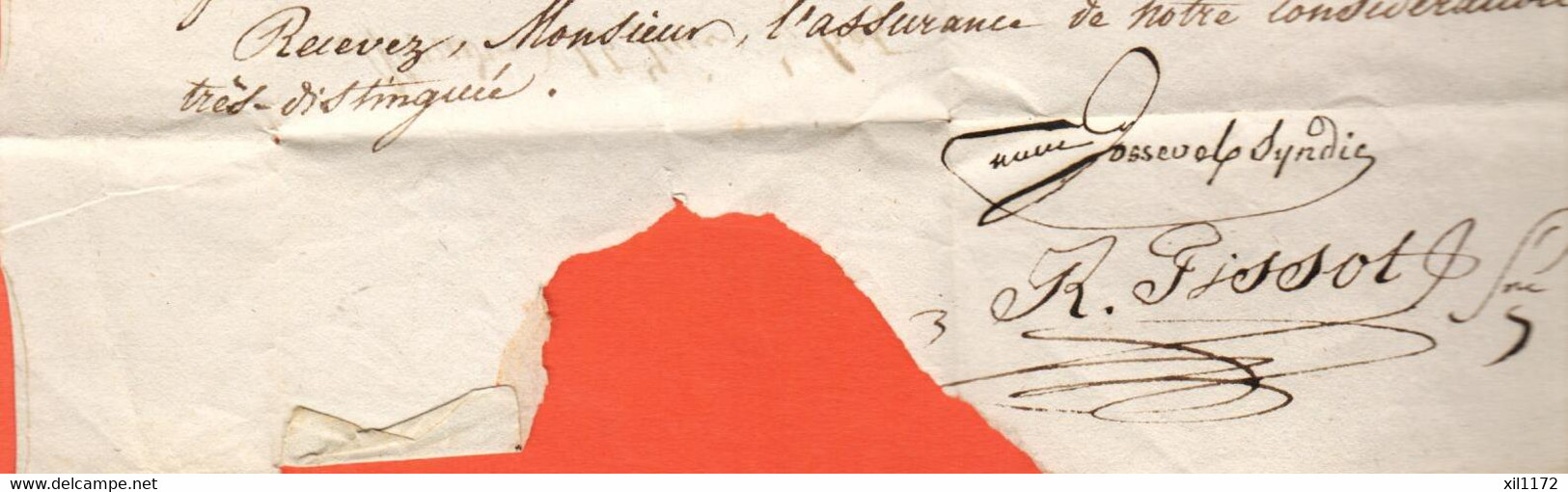 ZPH1-26 Lettre Municipalité Moudon 15 Juin 1822 Répartition Bénéfices Communaux Env. à Yverdon,signée Pissot - ...-1845 Voorlopers