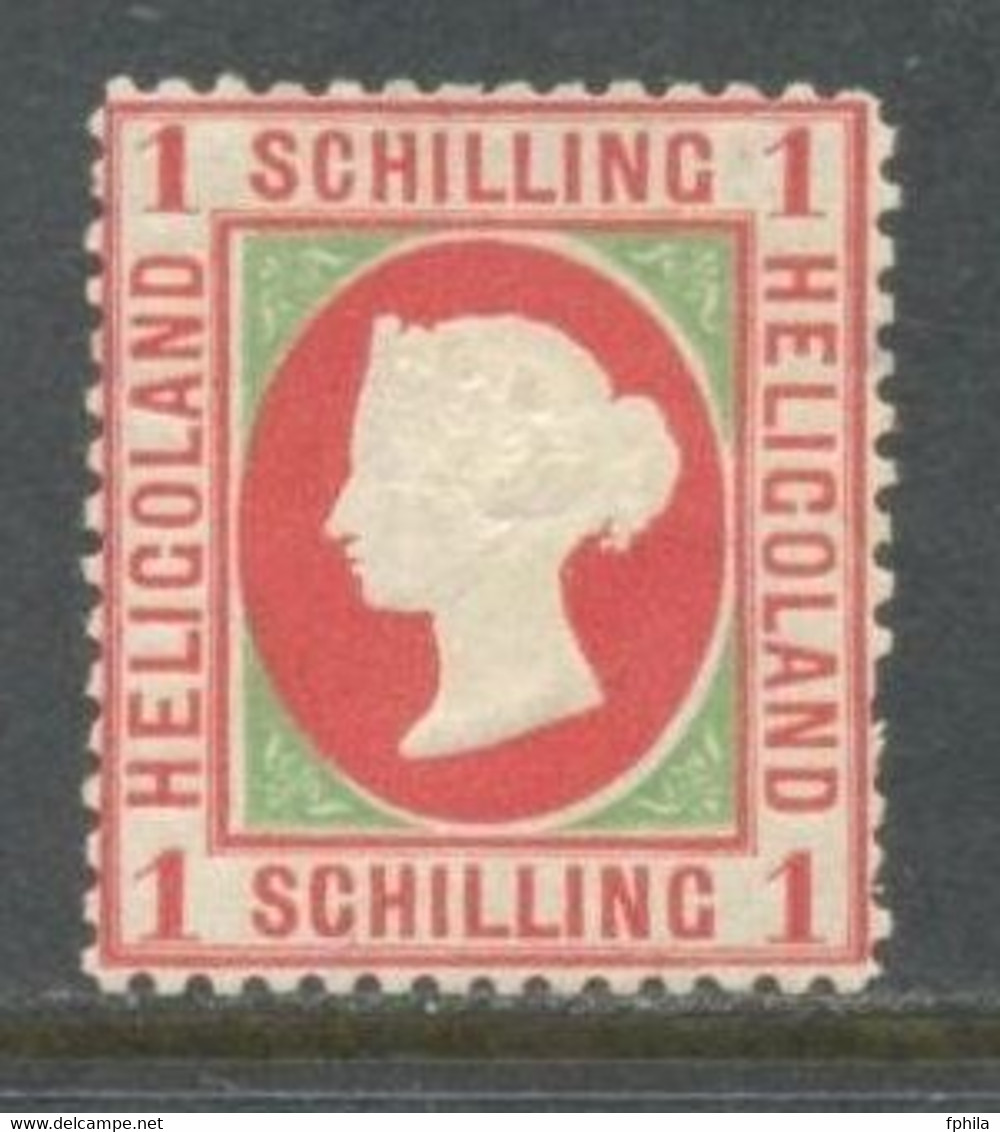 1873 HELIGOLAND 1 SCH. HAMBURG REPRINT MH * - Heligoland