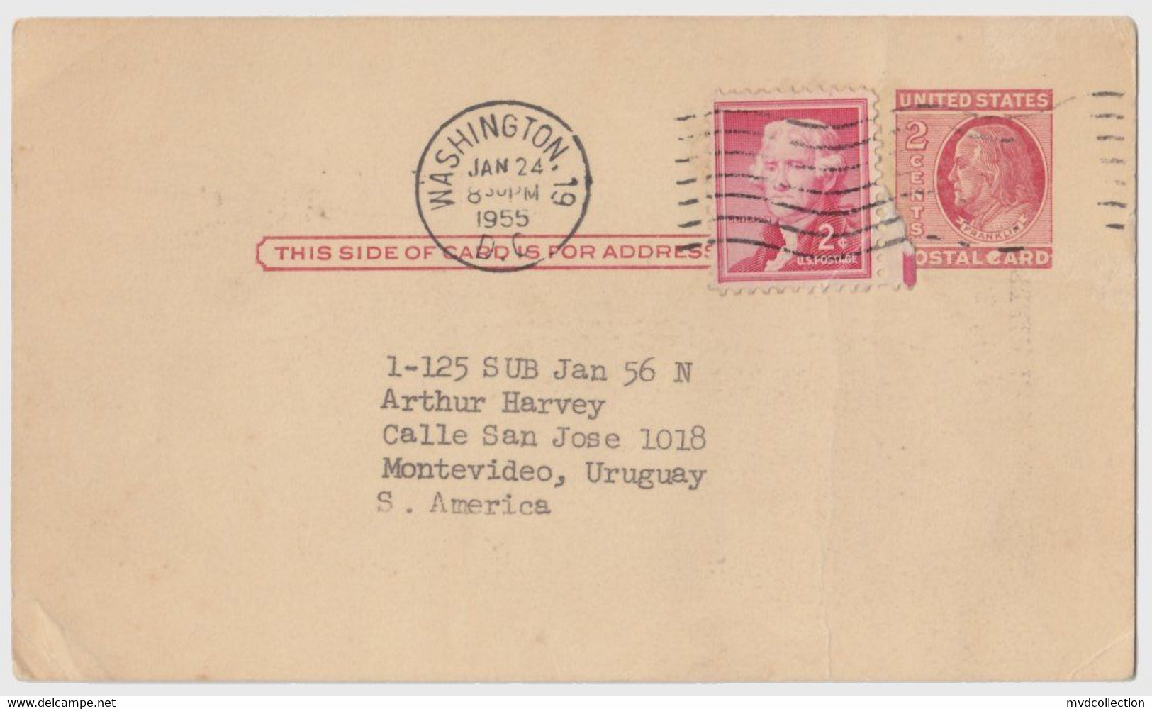 USA STATIONERY CARD "THE AMERICAN RIFLEMAN" Suscription 1955 - 1941-60