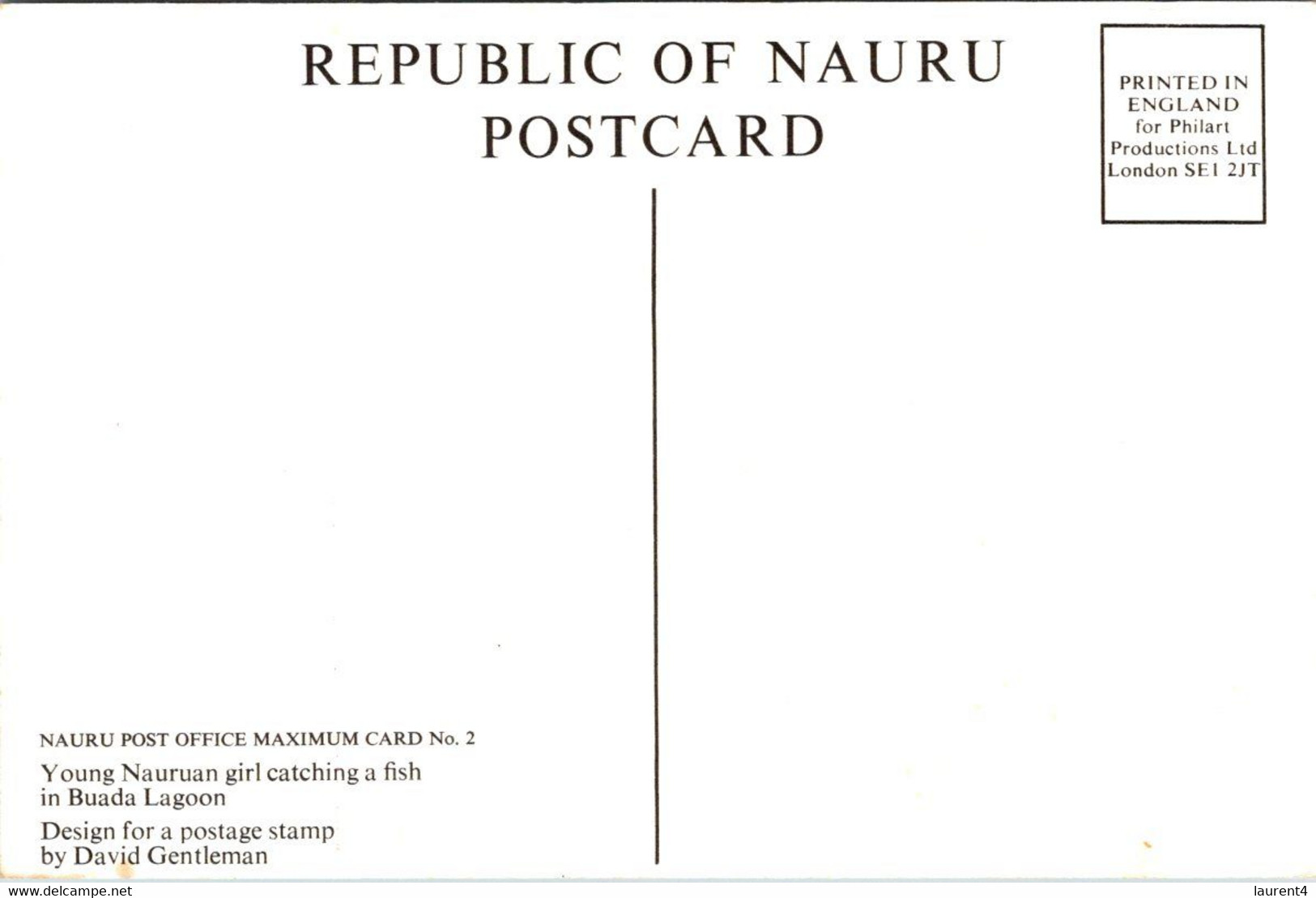 (2 F 51) Republic Of Nauru (2 Postcards) Young Nauru Girl - Nauru