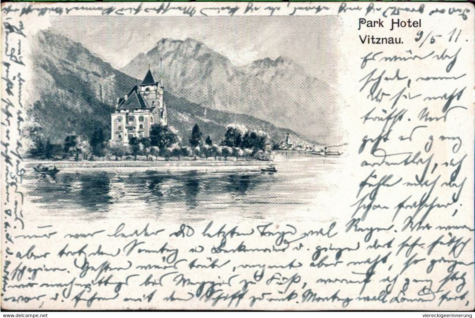 ! Alte Ansichtskarte Aus Vitznau, Park Hotel, Kanton Luzern, Schweiz - Vitznau