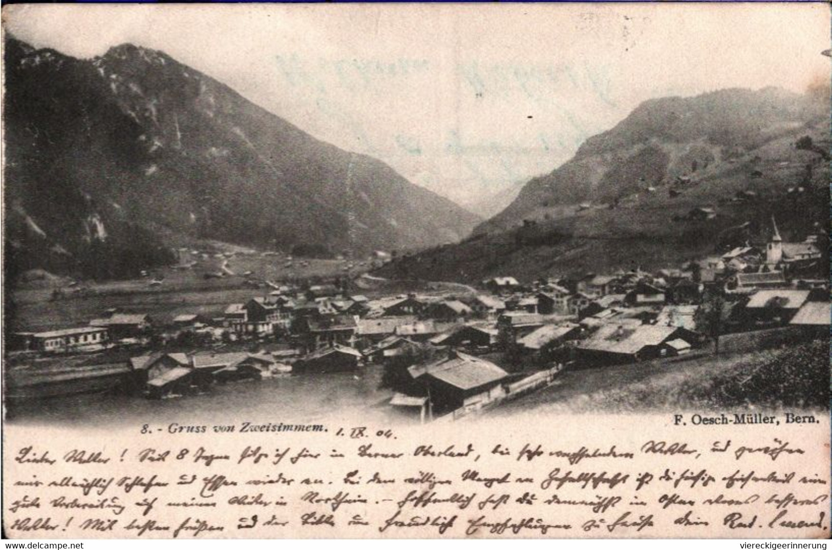 ! Alte Ansichtskarte Aus Zweisimmen, Schweiz, 1904 - Zweisimmen