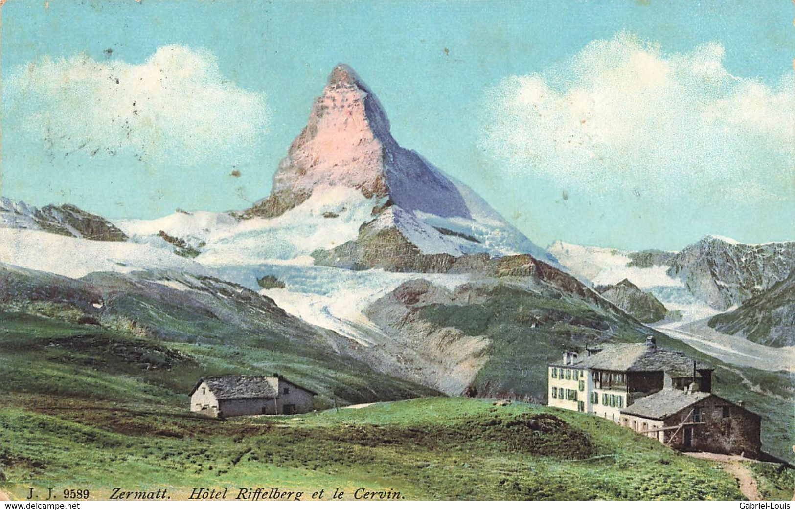 Zermatt Hôtel Riffelberg Et Le Cervin Matterhorn Circulé - Zermatt