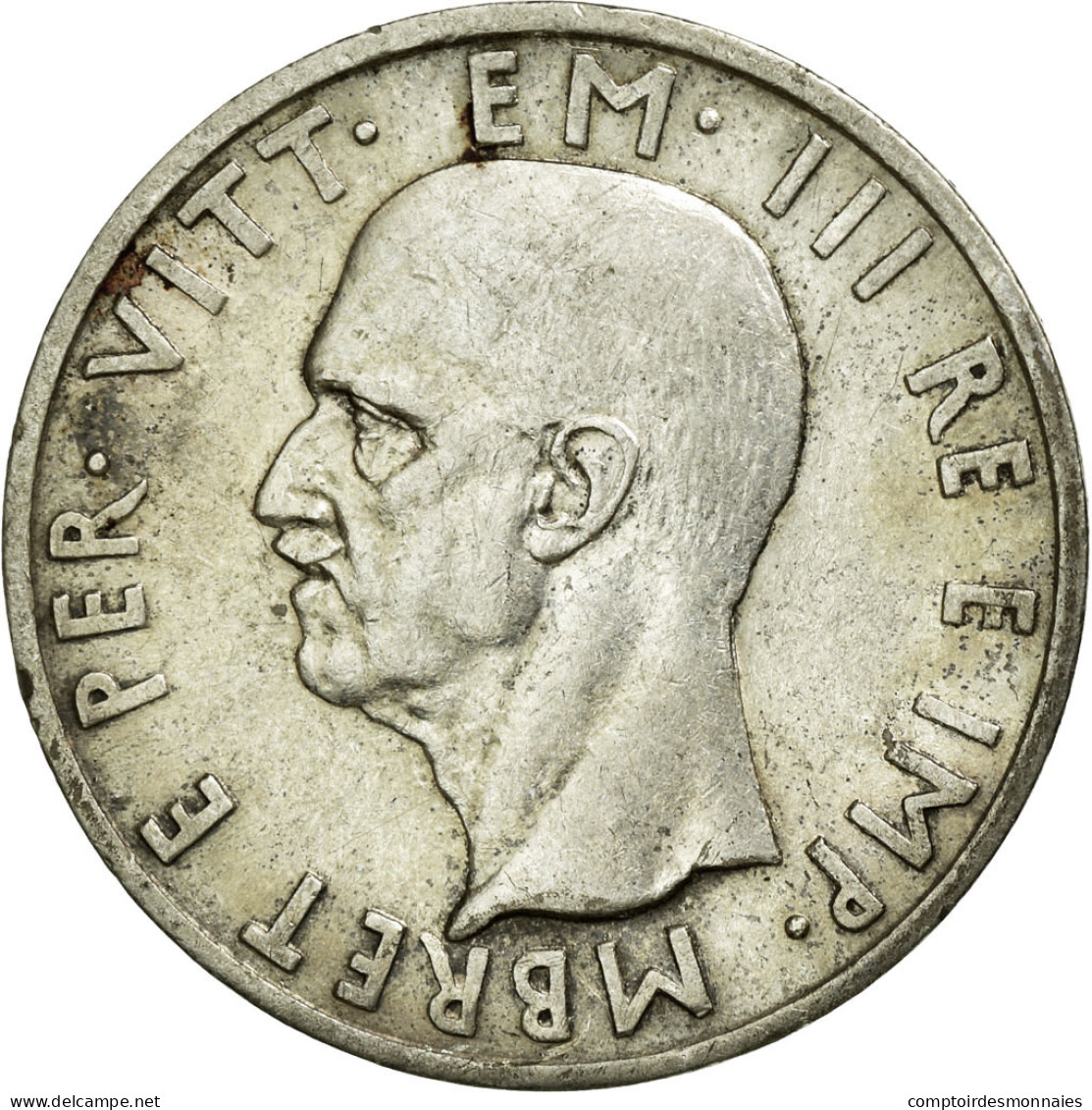 Monnaie, Albania, Vittorio Emanuele III, 5 Lek, 1939, Rome, TTB+, Argent, KM:33 - Albania