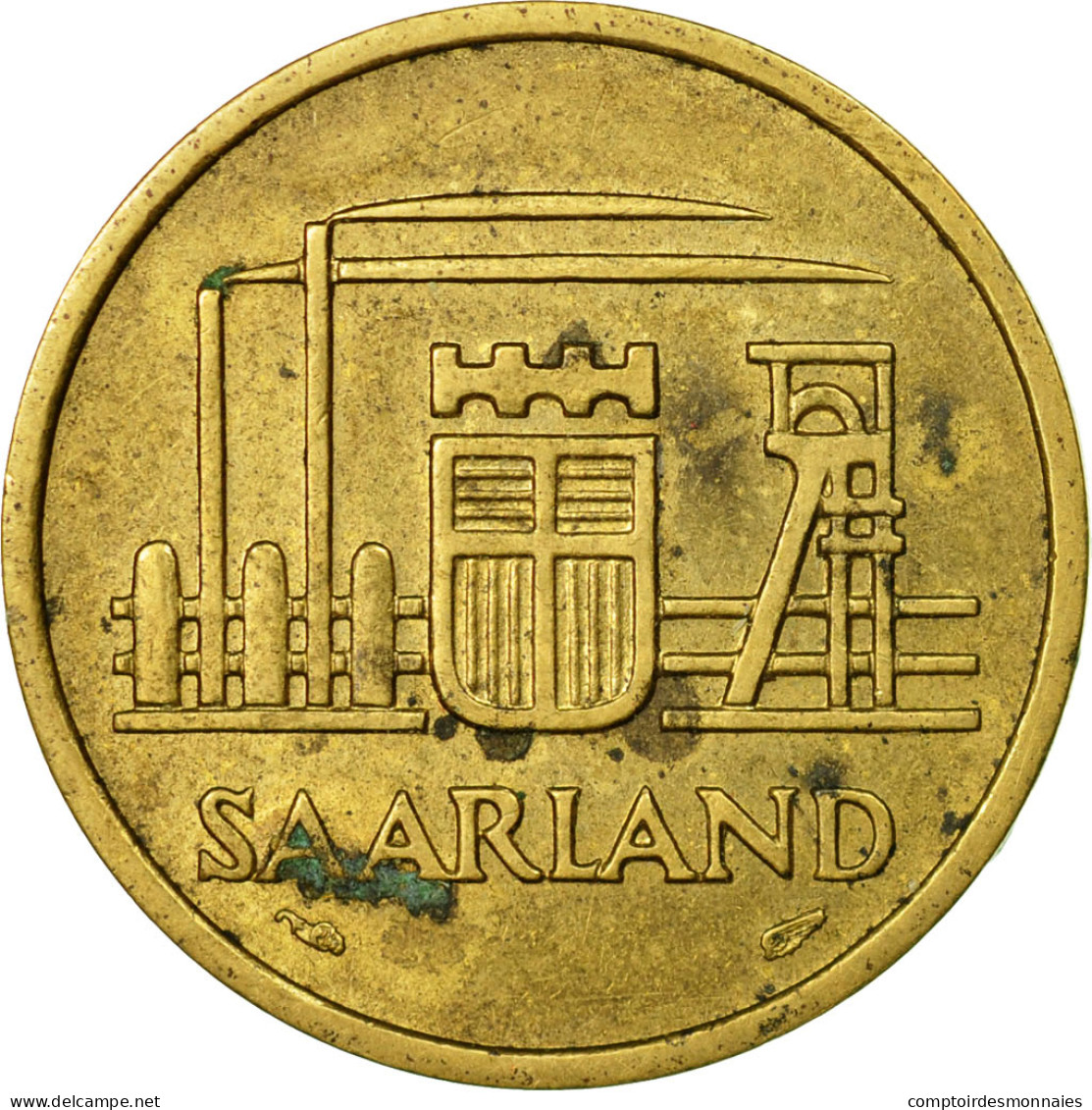 Monnaie, SAARLAND, 20 Franken, 1954, Paris, TTB, Aluminum-Bronze, KM:2 - 20 Franken
