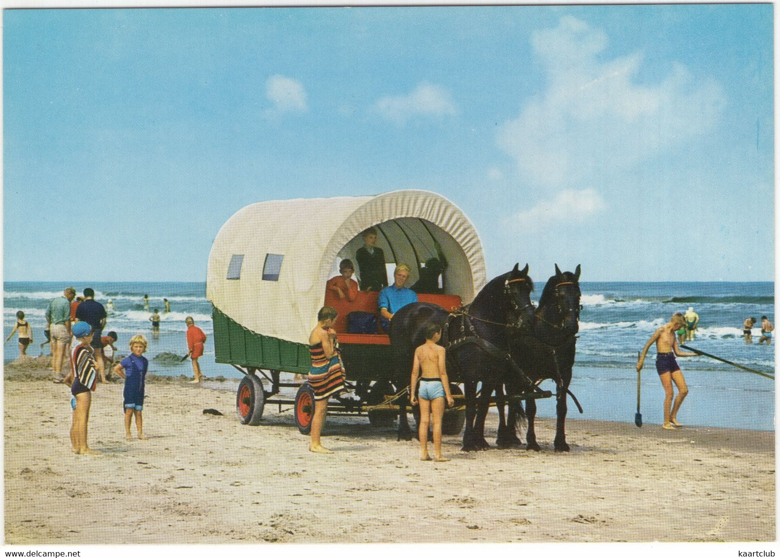 Groeten Van Het Eiland Ameland - Een Ritje Met De Huifkar Langs Zee En Door Duin - (Wadden, Nederland/Holland) -  L 1359 - Ameland