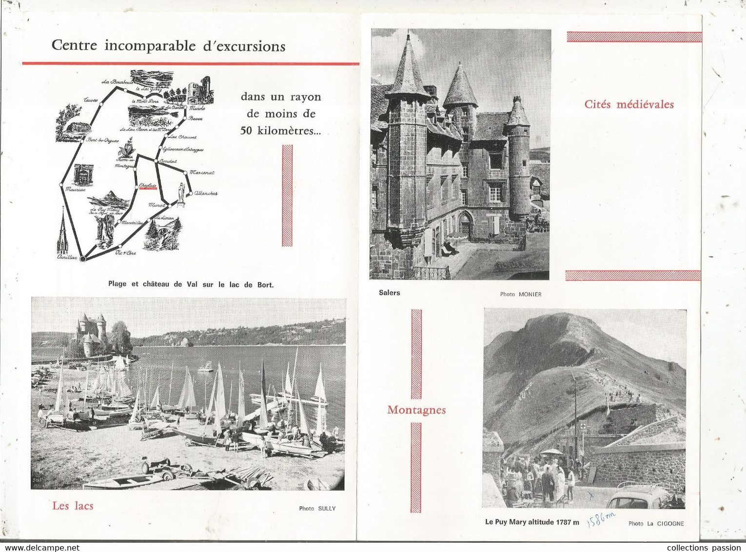 JC , Dépliant Touristique 4 Pages , 3 Scans , LA VALLEE DE CHEYLADE , Cantal , Frais Fr 1.95 E - Toeristische Brochures