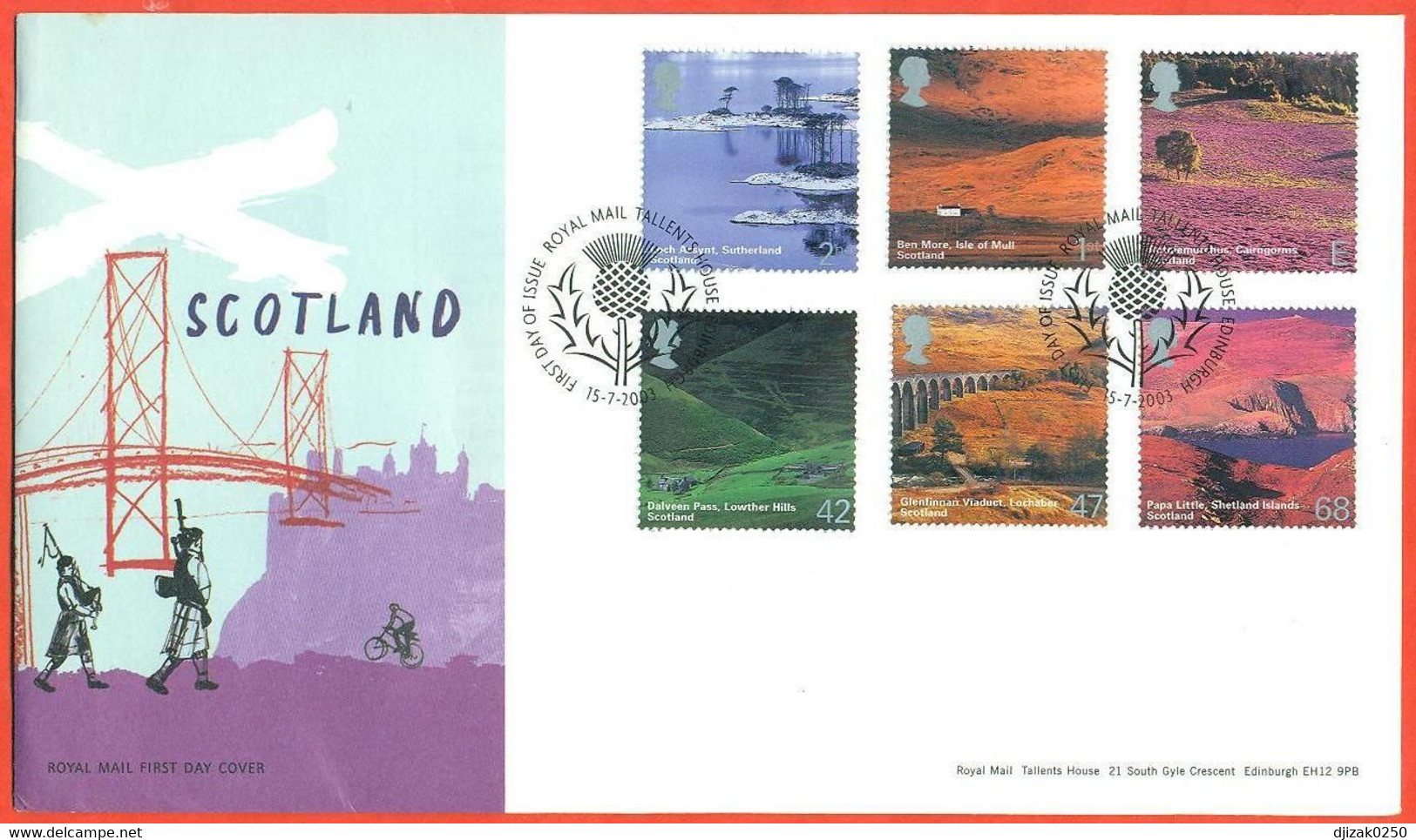 Grand Britain 2003. Scotland.  FDC. - 2001-2010. Decimale Uitgaven