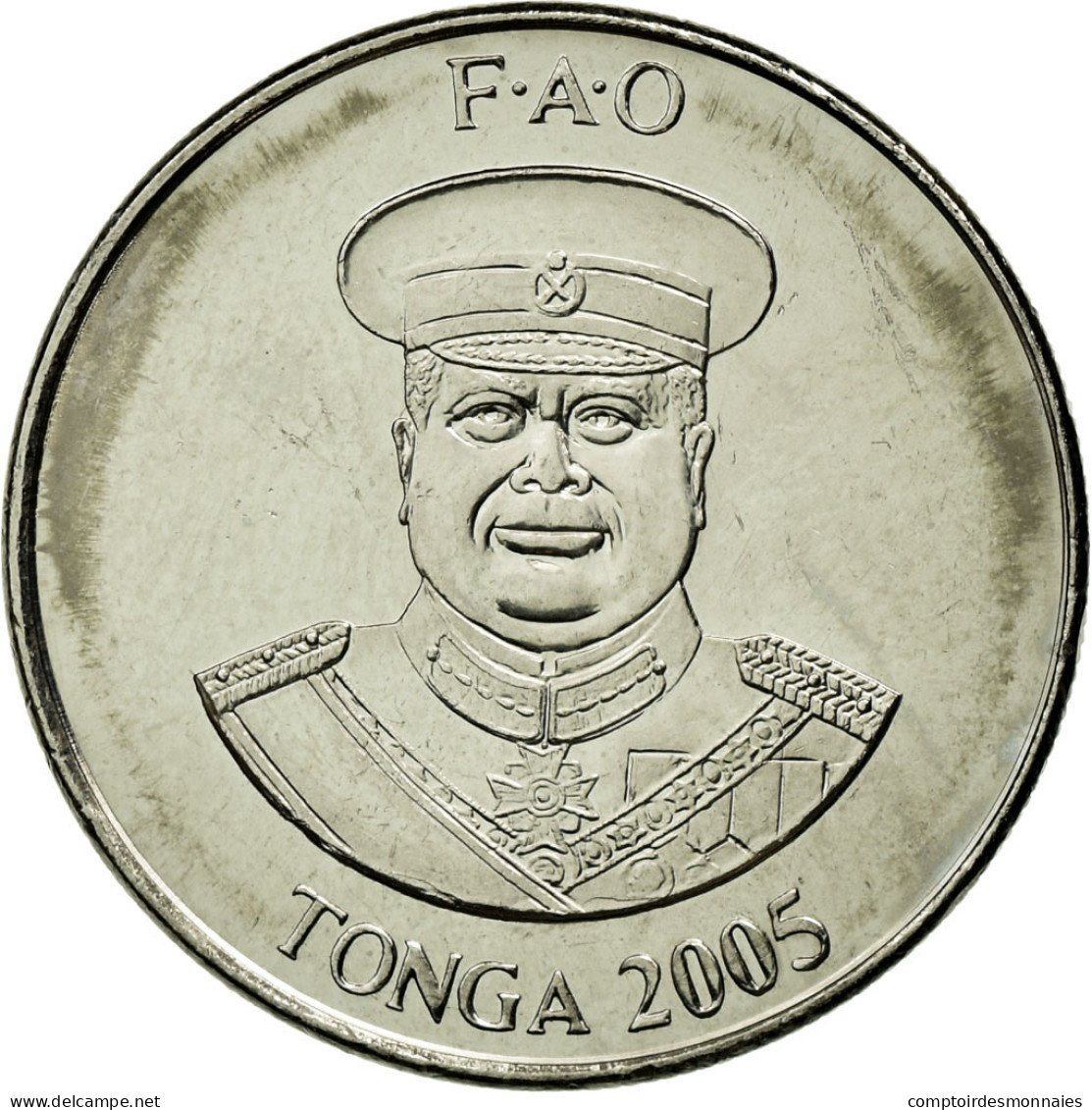 Monnaie, Tonga, King Taufa'ahau Tupou IV, 10 Seniti, 2005, SUP, Nickel Plated - Tonga