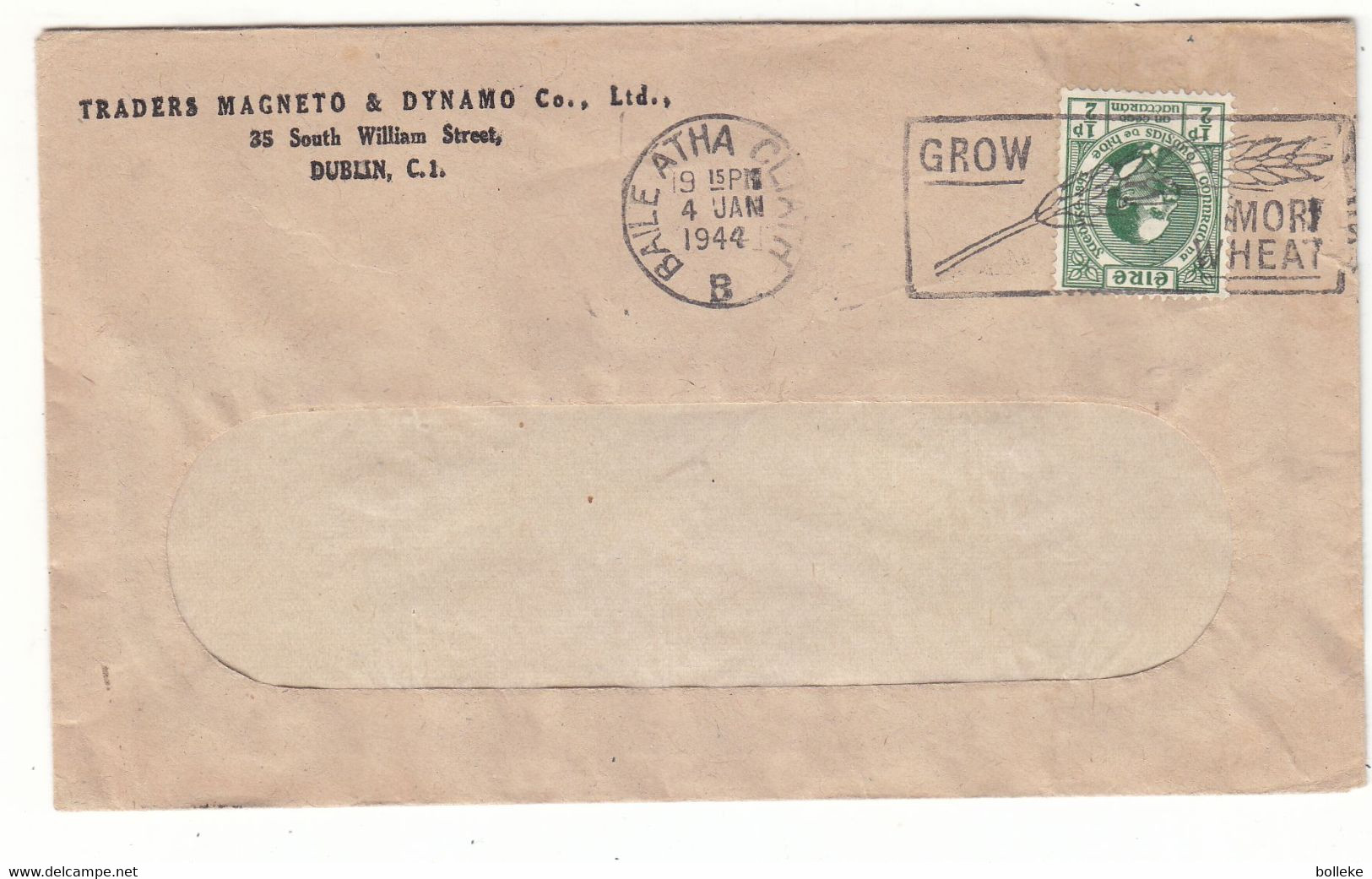 Irlande - Lettre De 1944 - Oblit Baile Atha Cliath - Blé - Storia Postale