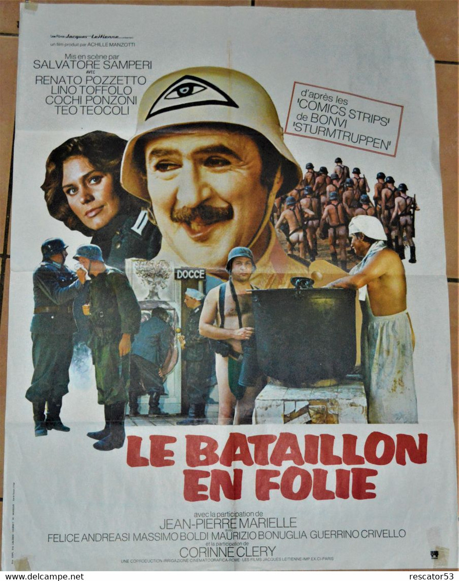 Affiche Originale Film Le Bataillon En Folie JP Marielle  1976  Format 60 X 80 Cm - Affiches & Posters
