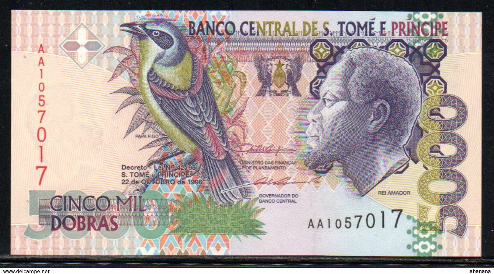 659-Saint-Thomas Et Prince 5000 Dobras 1996 AA105 Neuf - Sao Tome And Principe