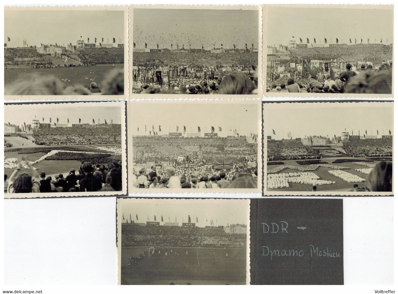 7x Orig. Foto Mai 1951 Eröffnung Der Weltfestspiele In Berlin Stadion Der Weltjugend, Fußball - Prenzlauer Berg