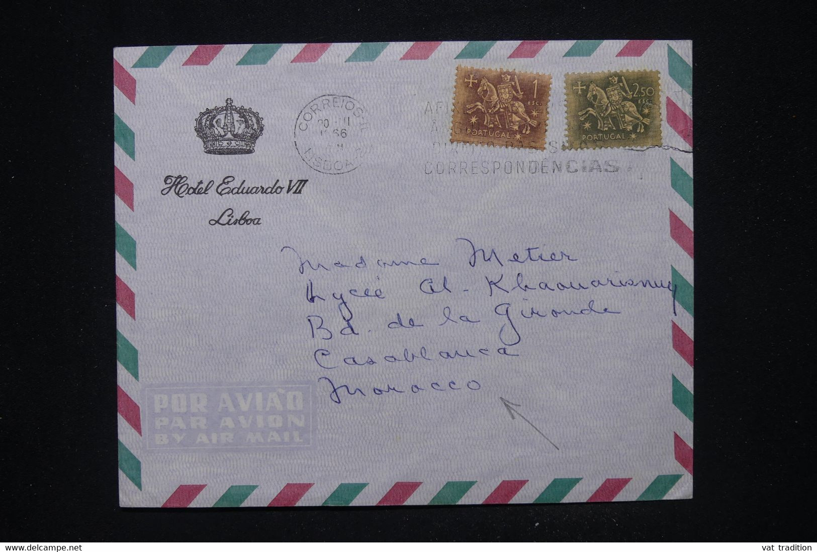 PORTUGAL - Enveloppe De L'Hôtel Eduardo VII De Lisbonne Pour La France En 1966 -  L 119589 - Covers & Documents