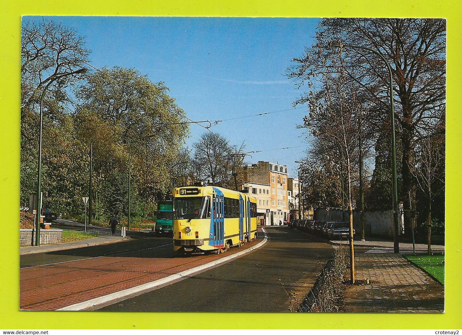 BRUXELLES STIB Tram Tramway Ligne 91 Louise Stalle VOIR DOS - Public Transport (surface)