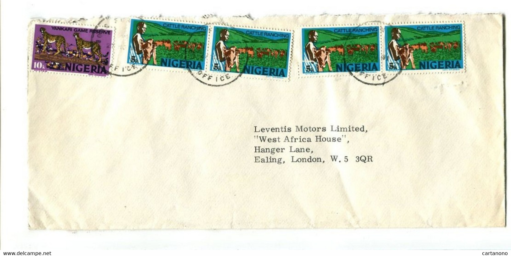 NIGERIA - Affranchissement Multiple Sur Lettre. Agriculture / Elevage / Félin - Nigeria (1961-...)