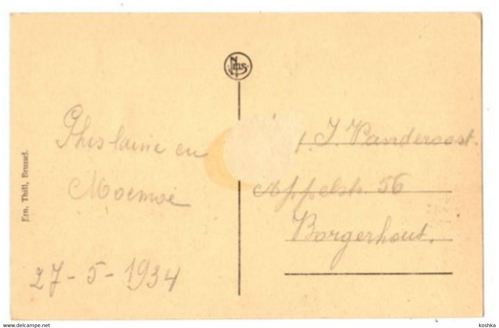 MEERSEL - Kemelsbrug - Verzonden 1934 - Hoogstraten