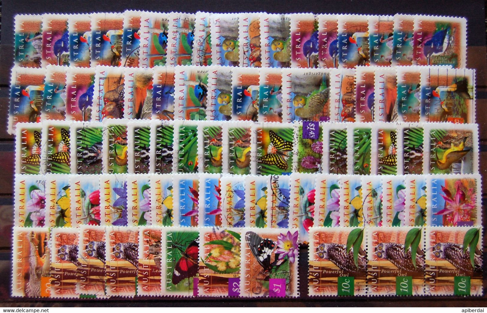 Australie Australia - Accumulation Of 80 Stamps  "flora And Fauna" Used - Collections
