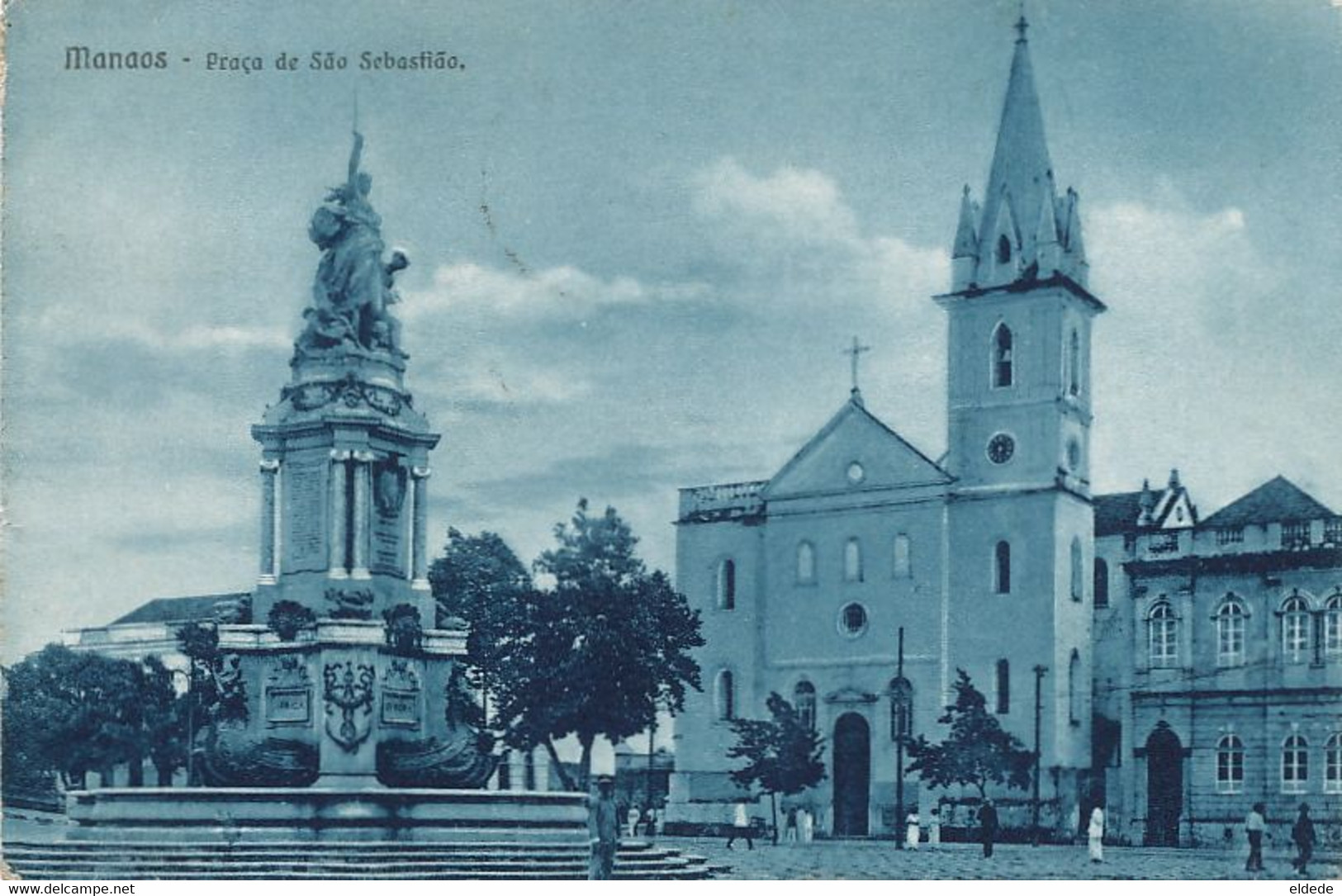 Manaos Praça De Sao Sebastiao Used Amazonas 1916  To  Prednoel Bolbecq France  Zennah Nogueira - Manaus