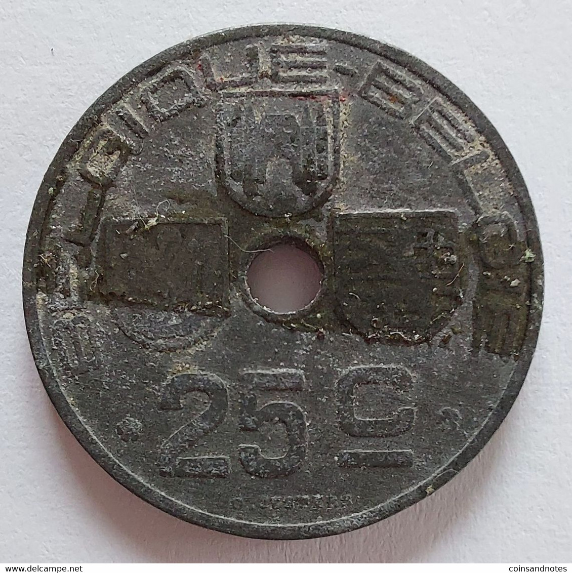 Belgium 1942 - 25 Centiem Zink/Jespers FR/VL - Leopold III - Morin 483 - Pr - 25 Centimes