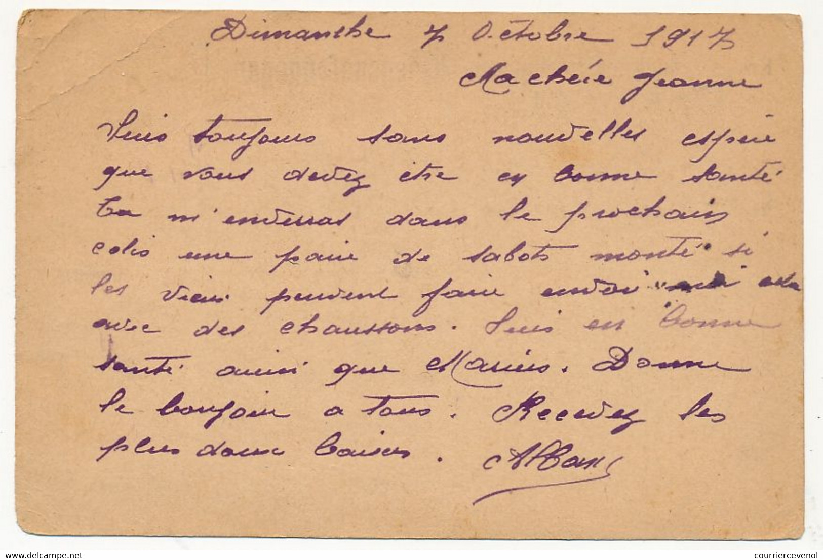 Carte Prisonnier Français - Camp De Limburg A/L Utilisé à Darmstadt - 7 Oct. 1917 - Censure + Fragment Griffe Française - WW I
