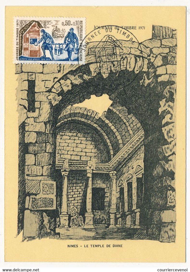 FRANCE => Carte Locale "Journée Du Timbre" 1971 - 30 NIMES - Poste Aux Armées - 27/3/1971 - Covers & Documents