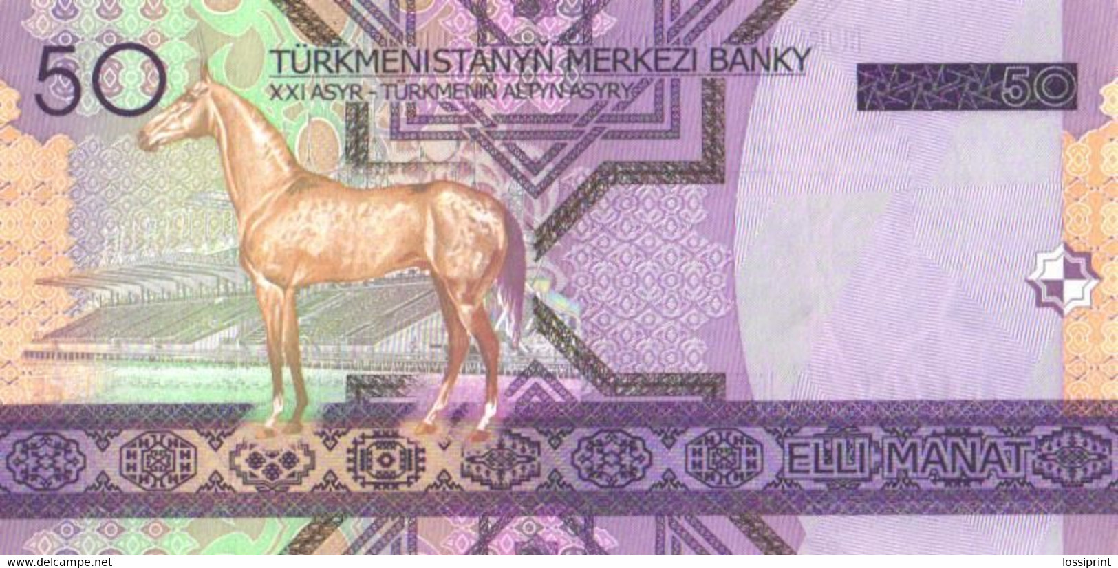 Turkmenistan:50 Manat 2005, UNC - Turkmenistan