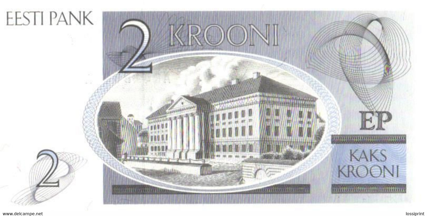 Estonia:2 Krooni 1992, UNC - Estonie