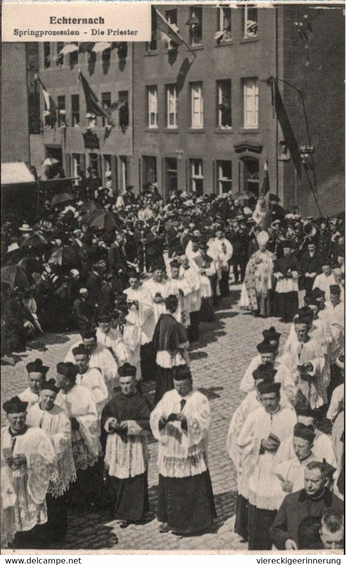 ! Alte Ansichtskarte Echternach, Luxemburg, Springprozession, Priester, Religion - Echternach