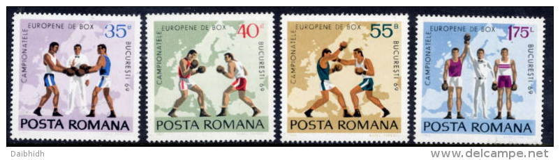 ROMANIA 1969 European Boxing Championships Set MNH / **   Michel 2767-70 - Neufs