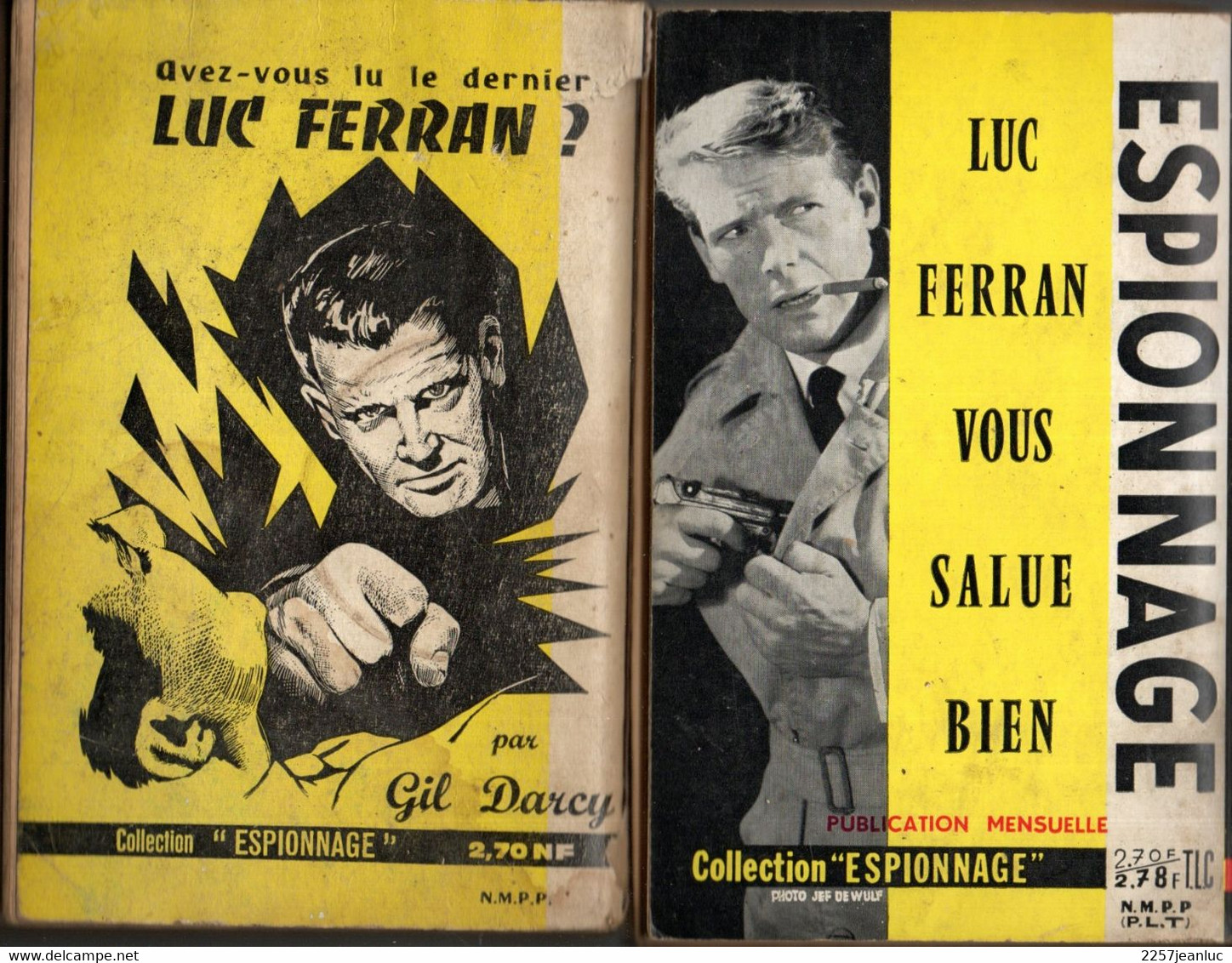 2 Romans Espionnage De 1961 Et 1966* Editions De L'Arabesque  Nuits Blanches A Stockhom  & Luc Ferran Sauve La Base - Editions De L'Arabesque