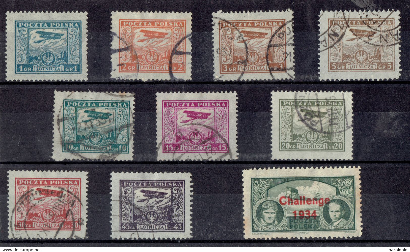 Pologne - PA - TP N°1/9 - 9 B - X - OB - N°1 Clair Sinon B à TTB - 1925 - Gebraucht