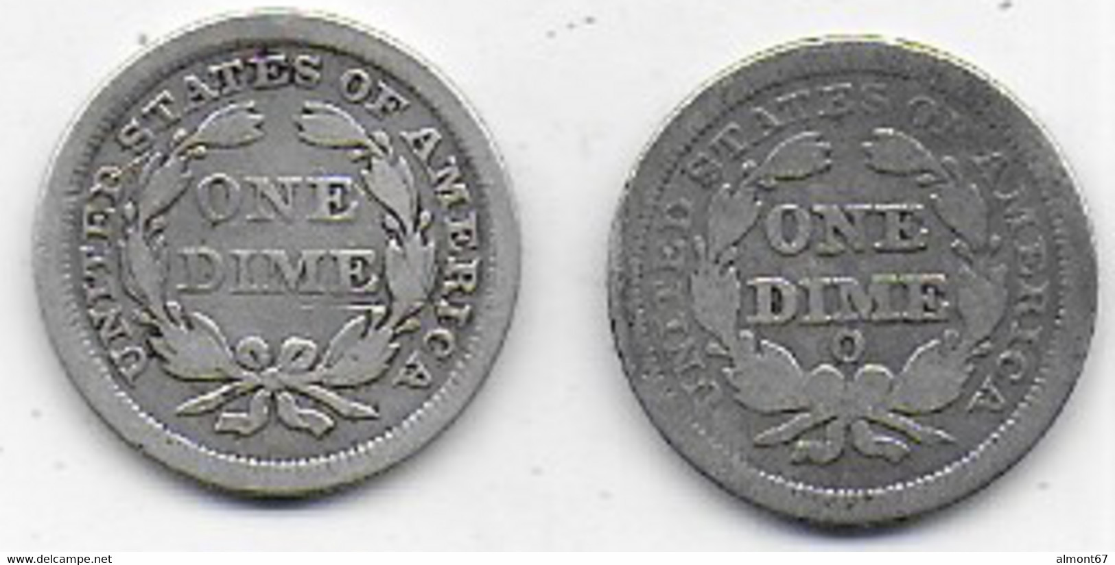 Etats Unis  - Dime  1841 Et 1854 O - 1837-1891: Seated Liberty (Libertà Seduta)