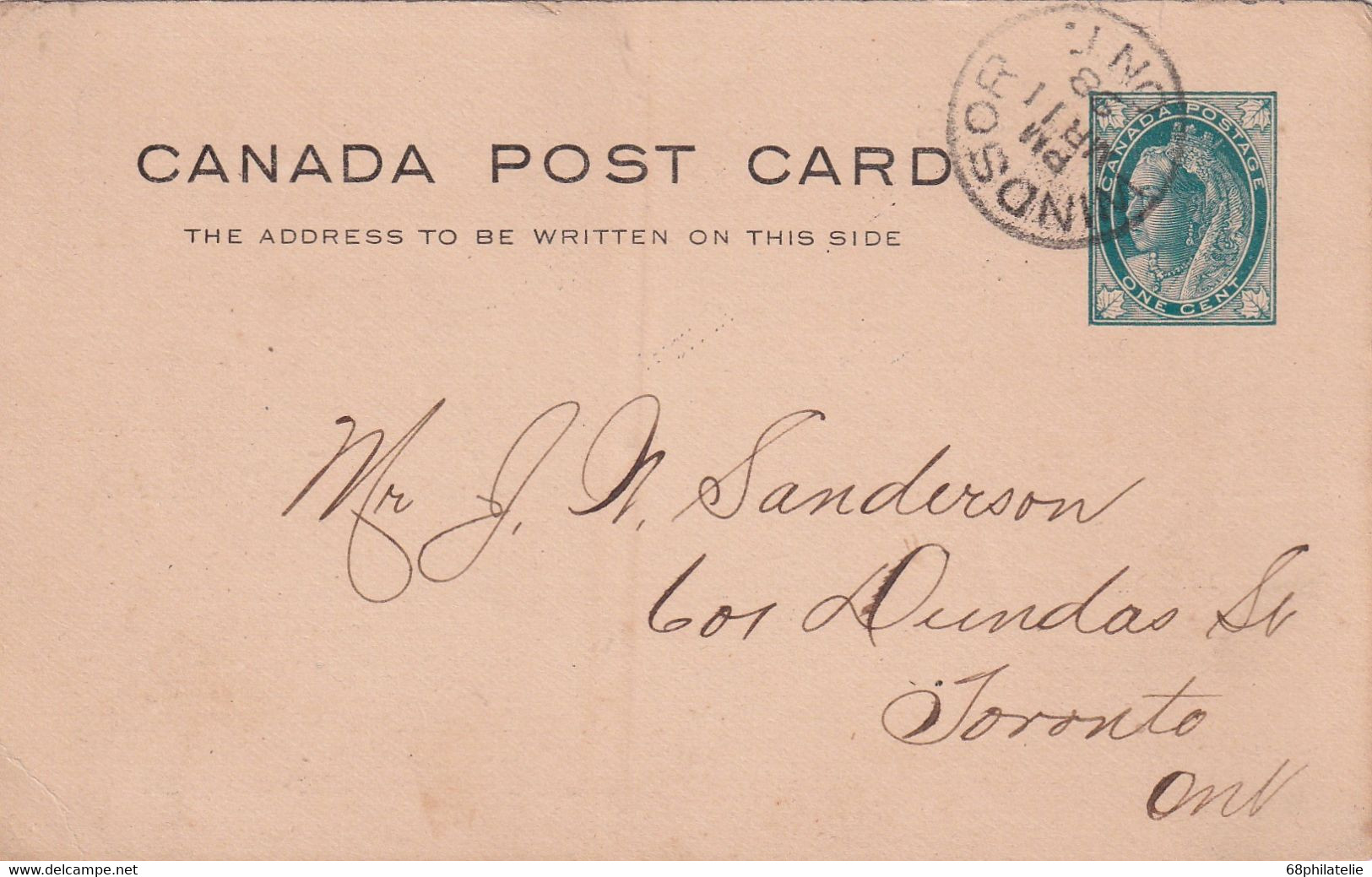 CANADA 1898   ENTIER POSTAL/GANZSACHE/POSTAL STATIONERY CARTE DE WINDSOR - 1860-1899 Victoria
